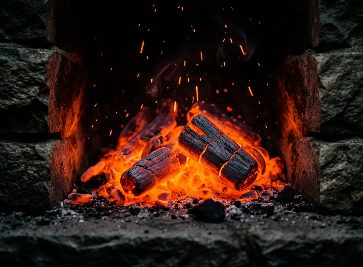Ancient hearth embers