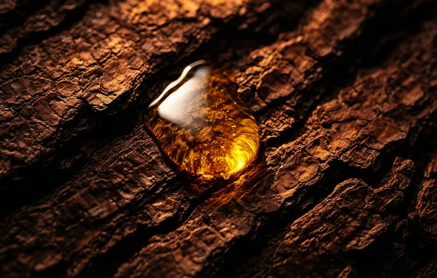 Natural textures of cork and resin
