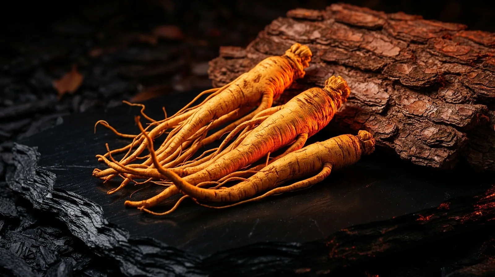 Ancient botanical roots and forest bark