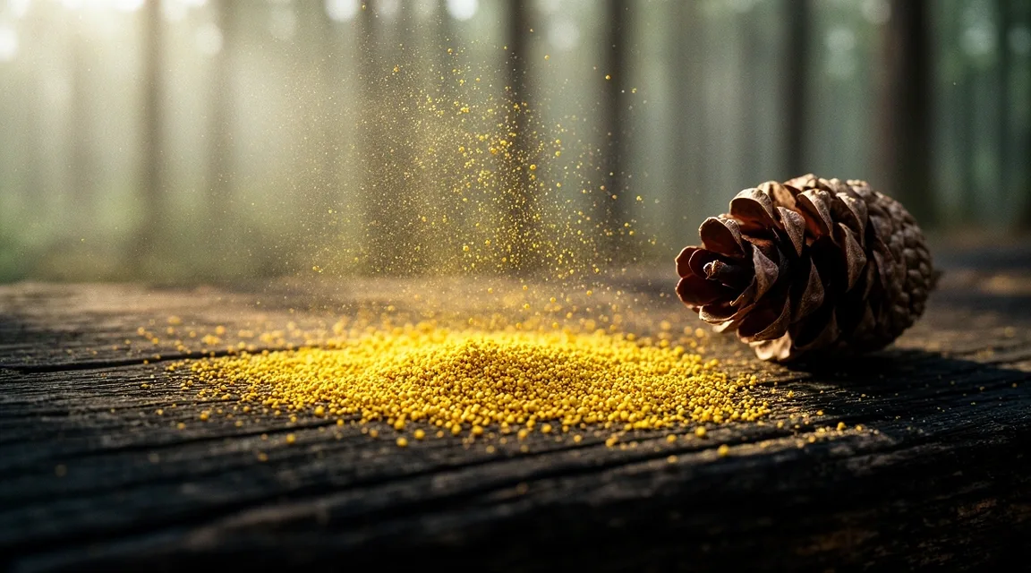 Pine pollen gold dust