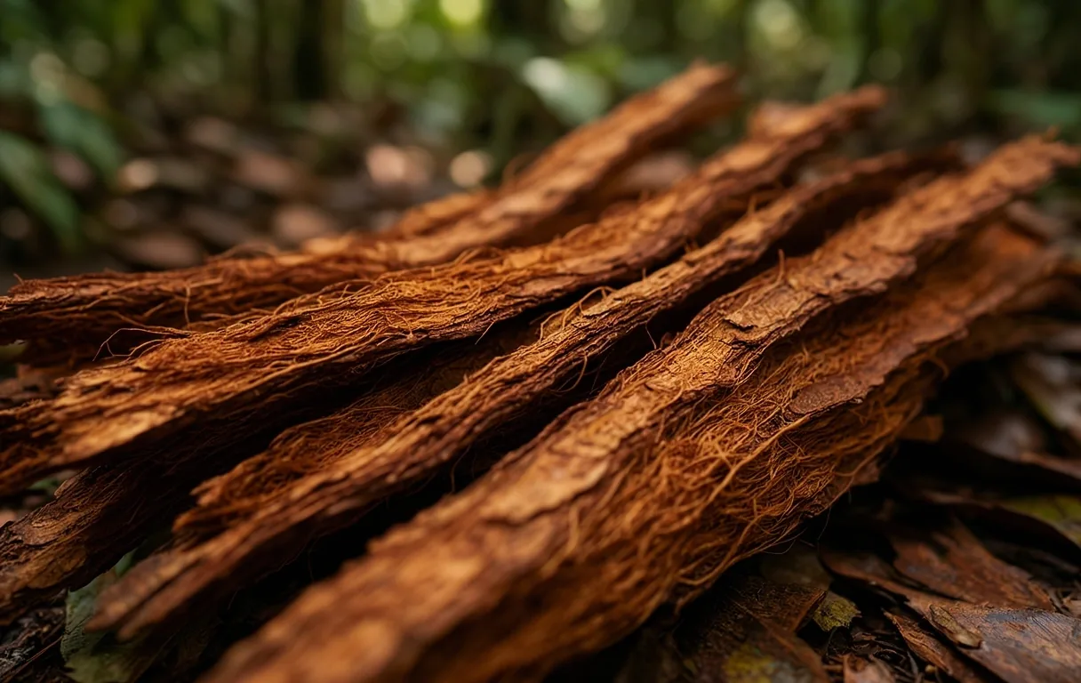 Texture of Muira Puama bark